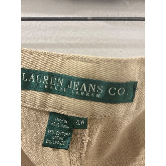 RALPH LAUREN Jeans Womens  Tan w/Turquoise Beaded Design Southwestern Sz 20 W - Picture 5 of 10